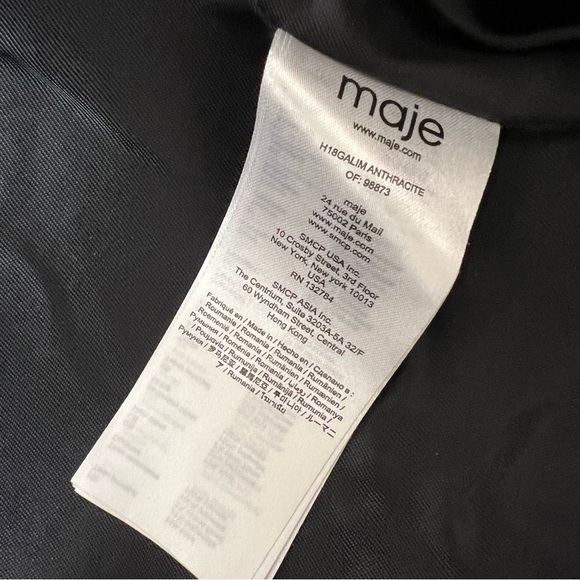 Maje Grey Wool Coat - Picture 4 of 7